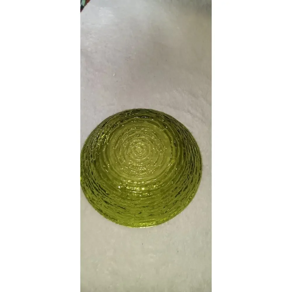 Vtg Anchor Hocking Glassware Avocado Green Soreno 6
